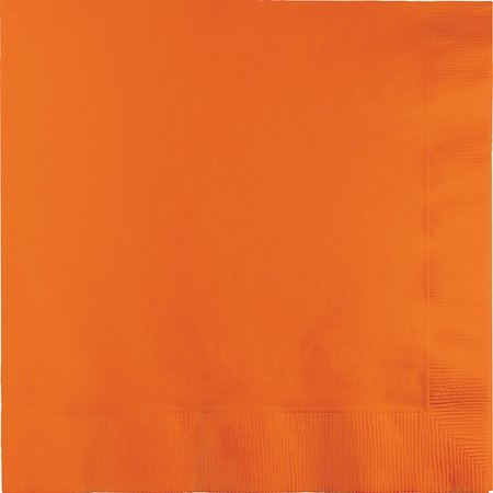 TOUCH OF COLOR Sunkissed Orange Napkins 3 ply, 6.5", 500PK 58191B